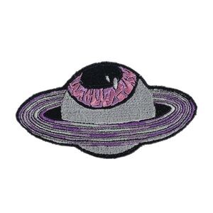 Dandy Flower Trash Clown-Core Artist Made Eye Planet Iron On Patch
